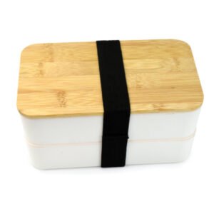 ALU 02 2-LAYER PLASTIC LUNCH BOX WITH CUTLERY SET